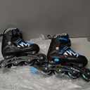 TOMSHOO Adjustable Inline Skates for Kids Outdoor Roller Skates with Full Light Up Wheels Roller Blades for Girls and Boys Birthday Gift (Small - Little Kid (10C-13C), Blue)