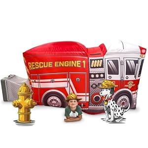 The Original Patented AirFort  Build A Fort in 30 Seconds, Inflatable Fort for Kids, Play Tent for 314 Years, A Playhouse Where Imagination Runs Wild, Fan not Included (Firetruck)