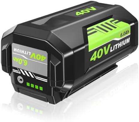 40v 6000mAh OP4026A Replacement for Ryobi 40V Battery 6.0Ah Compatible with Ryobi 40 Volt Battery Lithium OP4026A OP4015 OP4040 OP40201 OP4050A OP4015 OP40261 OP4030 OP40401 OP4060 Power Tools (Green)