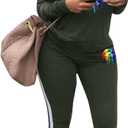 Angsuttc Womens Casual 2 Piece Tracksuit Outfits Long Sleeve Pullover Sweatshirt Jogger Pants Sweatsuits Set (Small)