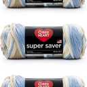 Red Heart Super Saver Yarn, 3 Pack, Mirage 3 Count
