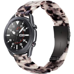 Wongeto Band for Samsung Galaxy Watch 3 Band 41mm,20mm Resin Replacement Wristband with Metal Buckle for Samsung Galaxy Active 2 Watch Band 40mm 44mm for Women Men (Flower Grey for 41mm)