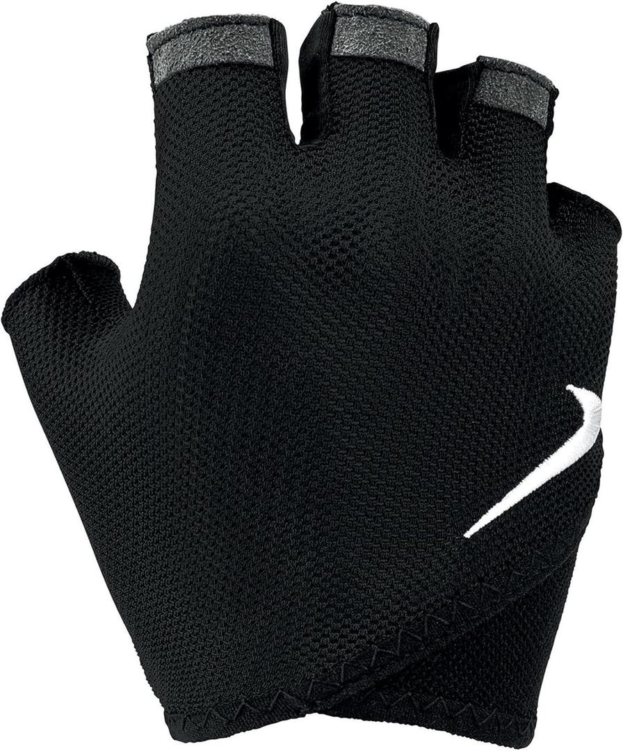 Nike Women's Gym Essential Fitness Gloves (Large, BLACK/WHITE|010)