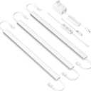 Under Cabinet Lighting Plug In. 3 PCS 12 Inches Likable Ultra Thin Bright Light Bars. Dimmable 14W LED Kit for Kitchen Under Cabinets Countertop Workbench Counter Shelf Closets Daylight 5000K