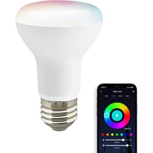 Satco S11283 Starfish WiFi-Control R20 LED Color-Changing and Tunable White Smart Light Bulb, 6 Watts, 2700K-5000K