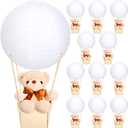 Baquler 12 Sets Baby Shower Table Centerpieces DIY Stuffed Plush Bearsfor Wedding Birthday Gender Reveal (Beige)