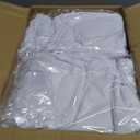6-Pack Premium White Spandex Tablecloths for 8ft Rectangle Tables, Stain & Wrinkle-Resistant, Washable Stretch Polyester Fitted Table Cover for Weddings, Banquets, Trade Shows Events