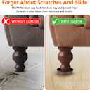 PROPA Non Slip Furniture Coasters - Premium Rubber Pads for Hardwood Floors | Anti Slip Furniture Pads | Floor Protectors and Stoppers | Secure and Unscathed Floors | Set of 4 (2-Brown-4pcs)