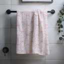 Pink Bow Coquette Kitchen Bathroom TowelsPreppy Coquette Bathroom DecorPink Chinoiserie Coquette Seamless Patterns Bows Towel 16x24 Inches