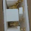 Christmas Stocking Holders for Mantle 3D Reindeer Stocking Hangers Hooks Mantel Garland Clips Metal Grips for Xmas Fireplace Decorations (Set of 2, Gold)