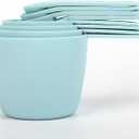 2 x Measuring Cups and Spoons Set of 8, Kitchen Gadgets for Cooking & Baking (Light Turquoise)