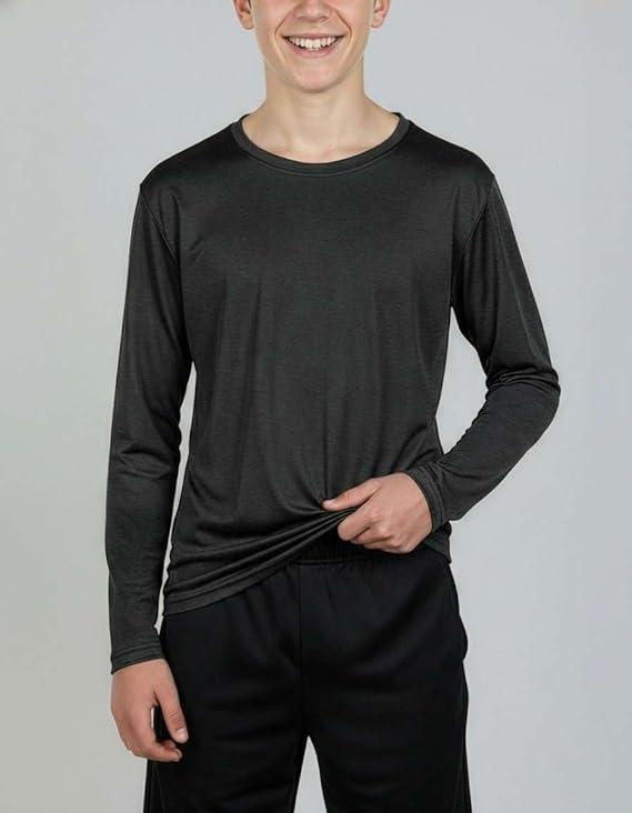 Realessentials Long Sleeve Active T-Shirts 2 Pack, Small Boys