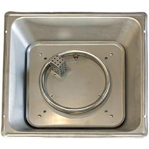Hiland NG-GSF Natural Gas Complete Fire Pit Burner (Plug and Play), 19" x 19" x 7",Stainless Steel