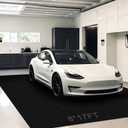 8' x 10' Extra Large Garage Floor Mat for Under Car, Heavy Duty Absorbent Oil Mat for Garage Floor, Waterproof Non-Slip Oil Spill Mat for Garage Driveway, Protect Concrete Floor from Oil Leaks Stains