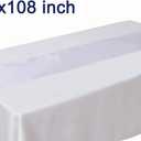 Pack of 10 Satin White Table Runners 12 x 108 Inches - WENSINL Off White Table Runner for Party Wedding Birthday Christmas Banquets Engagement Anniversary Meeting Event Dining Room Decorations
