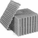 RITOLLO Modular Interlocking Cushion Drainage Floor Tiles, 16-Pack 11.8"x11.8" PVC Raised Non-Slip Interlocking Mats with Drain Holes for Deck, Pool, Garage, Shower, Patio, Bathroom, Sauna, Yard -Gray