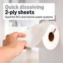 Amazon Basics FSC certified paper 2-Ply White Quick Dispensing Toilet Paper for RV's & Marine, Waste-Tank Compatible, 300 Sheets per Roll - 24 Rolls, 24 Count