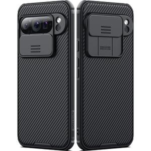 Nillkin for Google Pixel 9 Pro XL Case with Slide Camera Cover, Camera Lens Protector Privacy, Thin Slim Fit, Shockproof Protective, 0.9mm Raised Lens Bezel, TPU+PC Dual Protection - Black