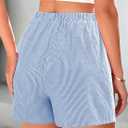 PRETTYGARDEN Womens Summer Gingham Boxer Shorts | Casual Plaid Striped PJ Shorts, Lightweight Cotton Fabric, 2026 Y2K Checkered Boxers for Lounge Sleep, Beach Vacation Outfits (XL)