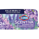 Clorox Scentiva Disinfecting Wet Mopping Pad Refills For Floor Cleaning Tuscan Lavender & Jasmine, 24 Count Wet Refills 24 CT Pack of 4