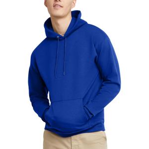 Hanes Men's EcoSmart Hoodie, Midweight Fleece, Pullover Hooded Sweatshirt (X-Large, Deep Royal)
