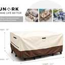 Outdoor Furniture Covers Waterproof for Patio Furniture Set, Heavy Duty 600D Table Cover for Dining Set, Sofa & Chair Outdoor Couch Cover Patio Furniture Covers 111L x 74W x 28H inch Beige