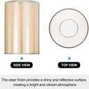 PATIKIL 6 x 4 Inch Clear Amber Glass Shades Replacement, 2pcs Handmade Glass Lamp Shade Cylinder Lampshade Light Fixture with 1-5/8" Fitter for Chandelier Pendant Wall Sconces