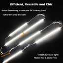 Cefrank Cabinet Lighting 6-Pack 12 inch Seamlessly Linkable Strip Light Bars for Cabinet, Kitchen, Shelf, Workbench, Cupboard Lighting, 1200 Lumen Cold White 6000K