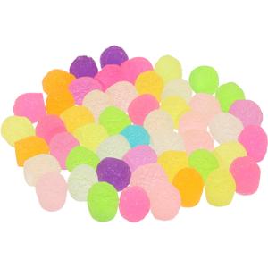 Christmas Fake Candy 50Pcs Heart Shape Flat Back Mini Colorful Resin Gumdrops Charms Embellishments for DIY Craft Hair Clips Xmas Tree Decoration (Round, Mixed Color)