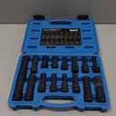 Orion Motor Tech 16pc Locking Lug Nut Master Key Set, SAE & Metric Wheel Lock Removal Kit for Removing Locking Spline Star Hex and Fluted Hex Lug Nuts, Lug Nut Remover Set for Mechanics and More (Blue)