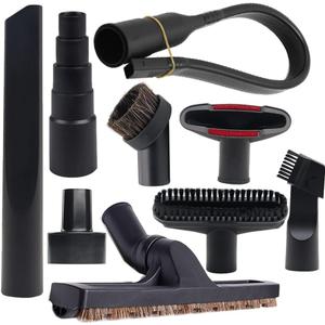 9 Pcs Universal Vacuum Attachments & Brushes for Shop Vac Accessories with 2 1/2" to 1 1/4" & 1 7/8" to 1" Adapter for Shop Vac, 1 1/4" Brush Attachment for Shop Vac, Flexible Crevice Tool