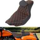One-Piece Driver Passenger Seat w/Backrest Fit For Harley Touring 2023.5-up