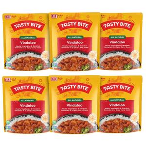 Tasty Bite Hot & Spicy Vindaloo, 10 Ounce, Pack of 6, Ready to Eat, Microwavable Entree, Sweet & Sour, Vegetarian (EXP 04/30/27)