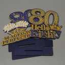 Happy 80th Birthday Table Decorations Blue 80th Birthday Table Centerpieces Sign Navy Blue Gold 80th Birthday Party Supplies Decorations for Men Women Wooden Vintage 1944 Centerpieces for Tables Decor