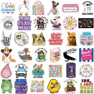 400 Pcs Funny Stickers for Adults Waterproof Funny Meme Stickers Pack for Laptop, Water Bottles, Bumper, Phone, Hard Hats, Wall, Window Decals Decors, 50 Styles(Lovely Style)