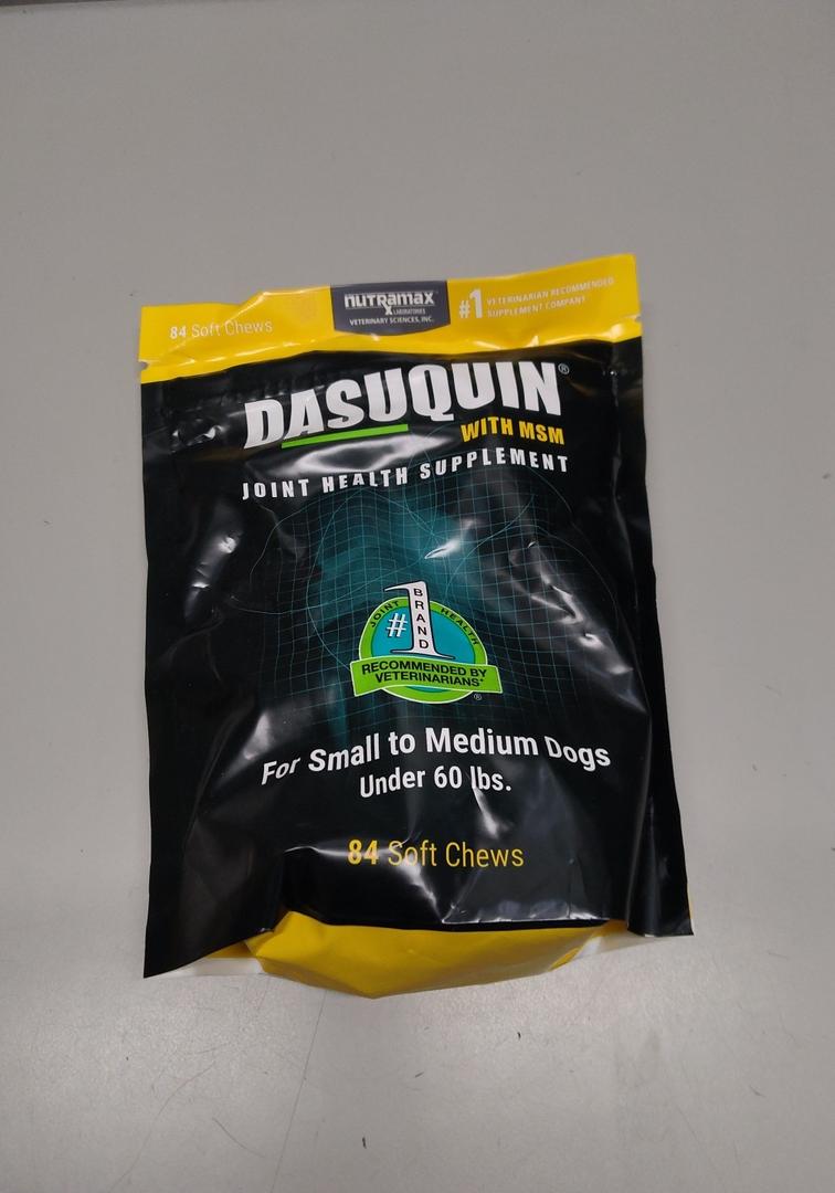 Nutramax Laboratories Dasuquin with MSM Soft Chews Small/Medium Dog 84 Count, brown