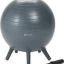 Kids Stay-N-Play Children's Balance Ball - Flexible School Chair Active Classroom Desk Alternative Seating Built-In Stay-Put Soft Stability Legs, Includes Air Pump (52cm, Grey)
