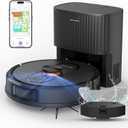 Robot Vacuum and Mop Combo, 6000Pa Strong Suction, LiDAR Navigation, Self-Emptying Dock,90-Day Hands-Free,Smart Mapping,WiFi/App/Alexa,Robotic Vacuum for Pet Hair, Dust, Hard Floors and Carpets