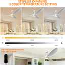 60'' White Ceiling Fan with Light,Outdoor Ceiling Fan light(White)