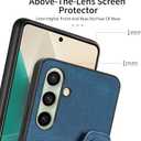 for Samsung Galaxy S24 FE Case with Card Holder for Woman Man,PU Leather Flip Folio Wallet Case,RFID Blocking Ring Holder Kickstand Wrist Strap Magnetic Protective Cover for Galaxy S24 FE Black