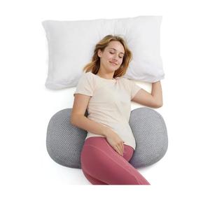 Momcozy Portable Pregnancy Pillow – W Shaped Maternity Support for Side Sleepers, Adjustable Travel Wedge Pillow for Back, Belly, and Hip Relief, Ideal for Pregnant Women, Deep Grey