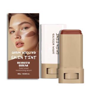 2 Pcs Foundation Stick Beauty Balm Serum Boosted Skin Tint Solid Tinted Moisturizing Serum Contour Stick Foundation for Women Natural Finish Makeup (2, 2) (0.04 Ounce (Pack of 1)