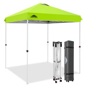 EAGLE PEAK 6.6x6.6 Pop Up Canopy Tent Easy Up Canopy Outdoor, Neon Green