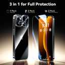5 x Diamond Clear for iPhone 14 Case with 2X Screen Protector + 2X Camera Lens Protector, [Not Yellowing][Military-Grade Protection] Slim Thin Shockproof Phone Case for iPhone 14, Clear