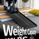 Black Aluminum Ramp 5FT, With Non-Slip Surface Wheelchair Ramp, Folding Portable Wheelchair Ramps for Home Steps,Scooter Ramp for Car, Stairs, Doorways, Curbs, 800 LBS Weight Capacity, 28.3''W x 60''L