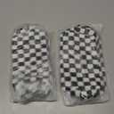 PAZIMIIK Checkered Makeup Bag for Purse Portable Zipper Make Up Pouch Small Cosmetic Case for Travel Accessories (6PCS Black)