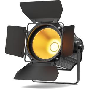 200W Stage Lights Spotlights with Barn Doors, Dual-Color Warm and Cool White COB Par Can Lights with DMX Control, DMX512 Sound Activated LED Uplights for Events Weddings Theaters Indoor Outdoor