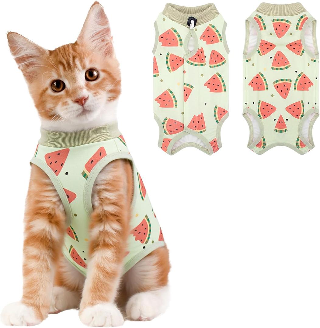 Coppthinktu Cat Recovery Suit Female, Breathable Cat Onesie After Surgery Female for Abdominal Wounds or Skin Diseases, Surgery Recovery Suit Kitten Surgical Onesie After Spay Wear Anti Licking, Size M