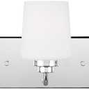 Generation Lighting 4402803-848 Windom - 3 Light Bath Vanity, Satin Brass Finish with Etched/White Glass, 225 Total Watts, 7.5 Inch Height, 18 Inch Wide, Steel Construction, 18 x 7.5 x 4.63