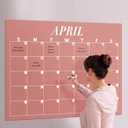 12 Pcs Extra Large Undated Calendar 40'x 27.5' Large Colorful Wall Calendar 12 Month Big Dry Ease Reusable Planning Yearly Rainbow Planner for Office Home Educational Study Back to First Day